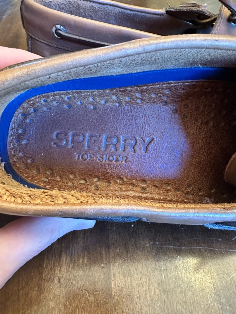 Sperry Top-Sider Mens Boat Shoes Leather Tan Brown Size 10 Classic Preppy - Picture 10 of 16